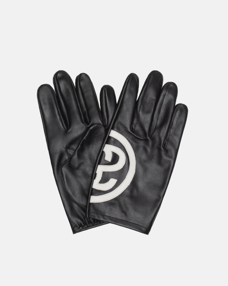 Novelty Home Stüssy Ss Link Cuir Gloves Noir | GX18-I5-QZ