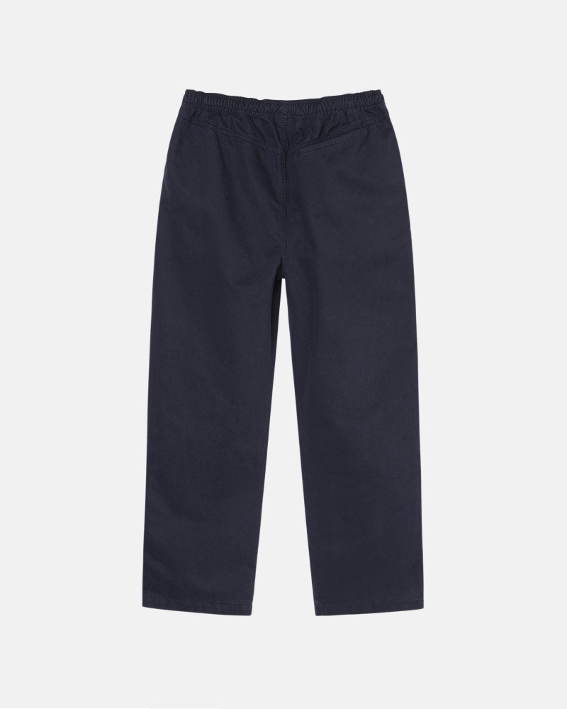 Pantalon Stüssy Beach Pant Brushed Coton Bleu Marine | WH42-O8-OJ