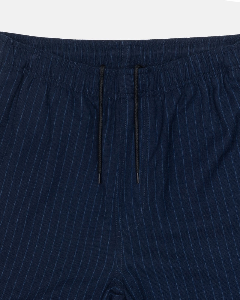 Pantalon Stüssy Beach Pant Laine Stripe Bleu Marine | XM14-C8-LP