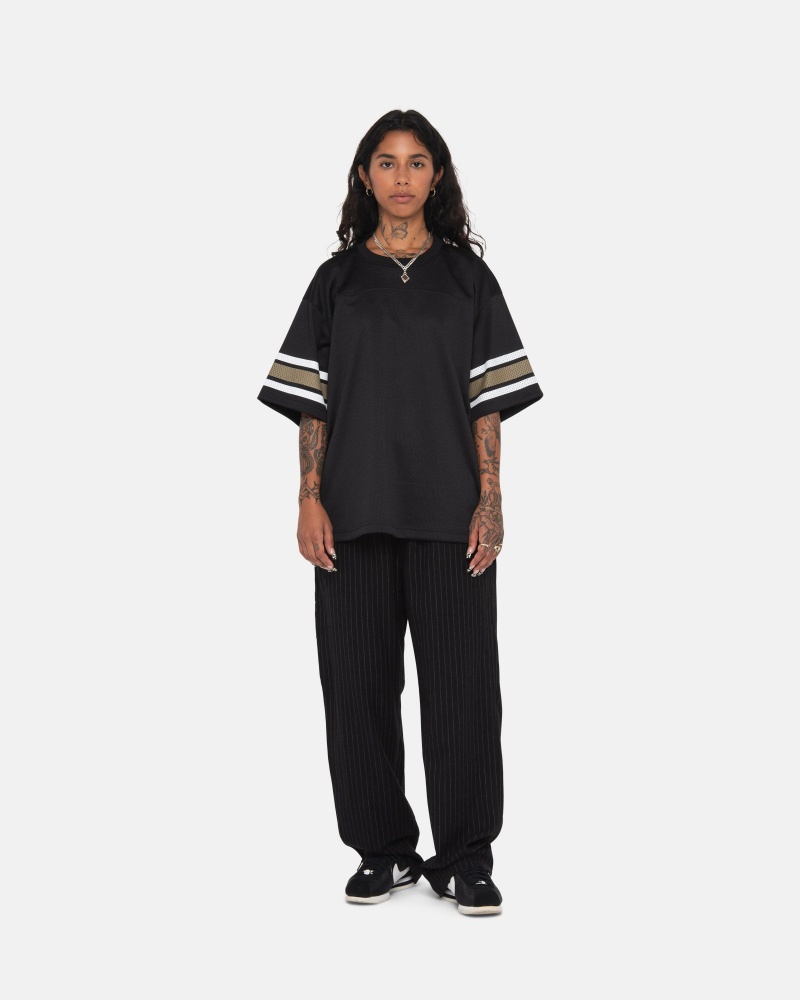 Pantalon Stüssy Beach Pant Laine Stripe Noir | BU29-I1-MZ