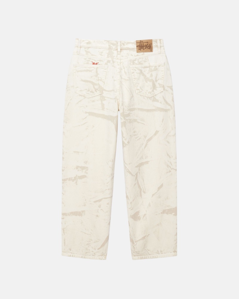 Pantalon Stüssy Big Ol' Jean Distressed Tela Kaki | QY75-V1-XM