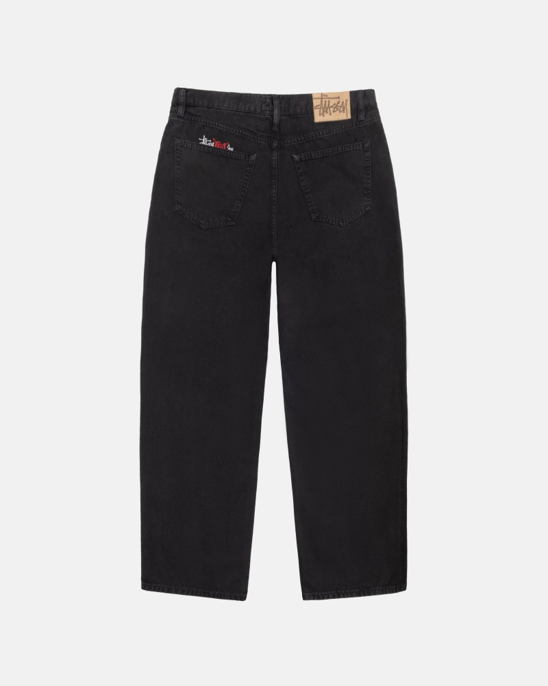 Pantalon Stüssy Big Ol' Jean Washed Tela Noir | MU00-G3-SF