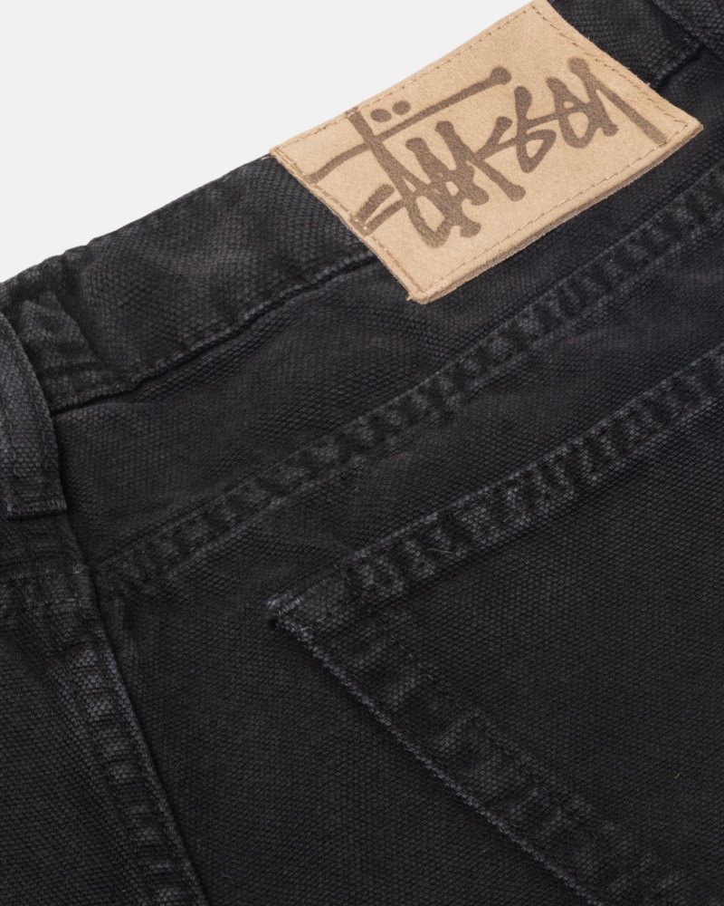 Pantalon Stüssy Big Ol' Jean Washed Tela Noir | MU00-G3-SF