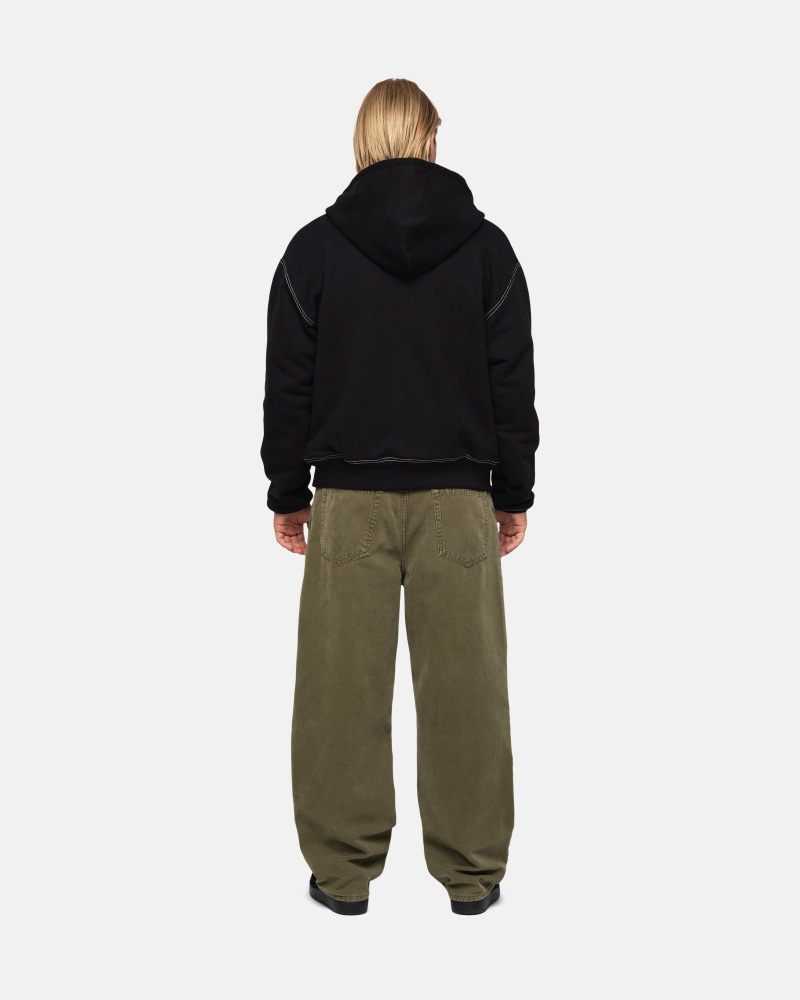 Pantalon Stüssy Big Ol' Jean Washed Tela Vert Olive | KC06-O3-ET