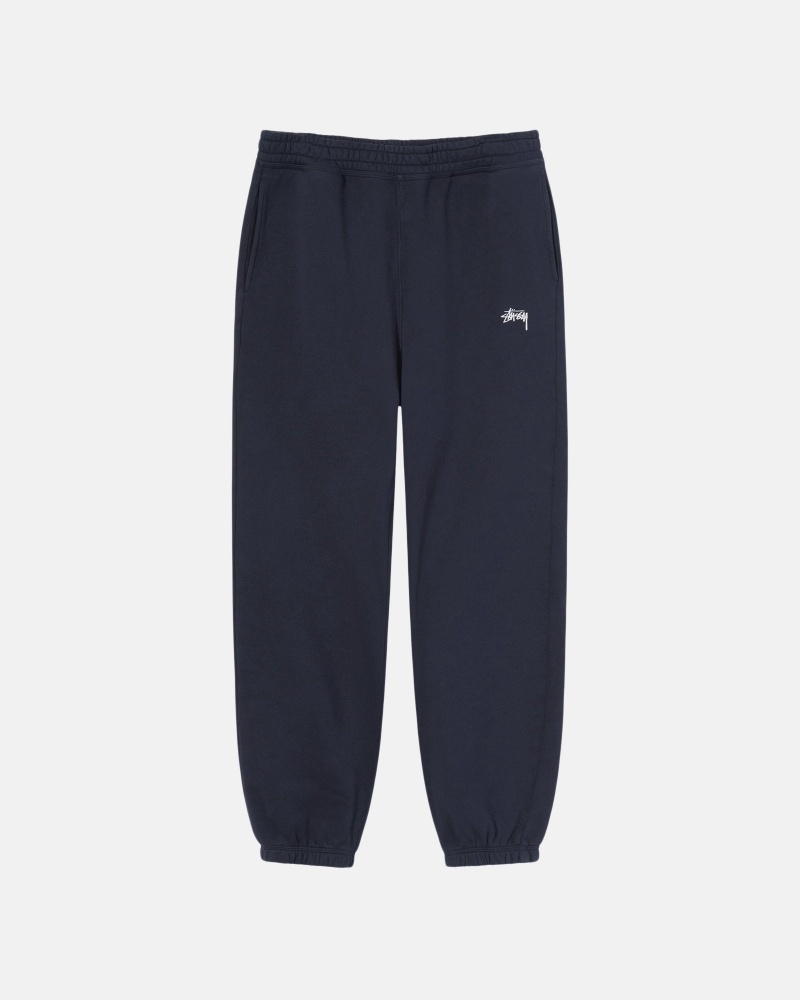 Pantalon Stüssy Stock Logo Sweatpant Bleu Marine | HG95-N1-ZH