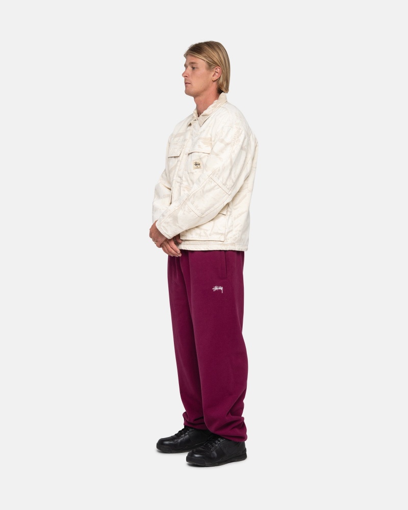 Pantalon Stüssy Stock Logo Sweatpant Bordeaux | FL79-J6-DI