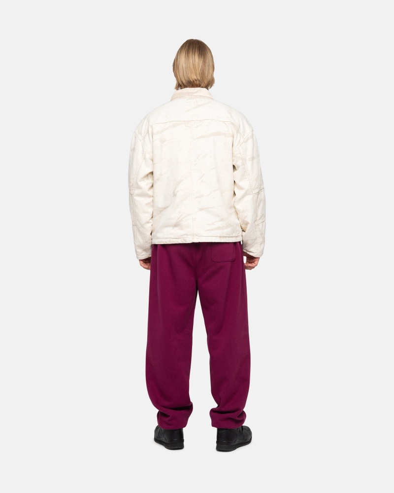 Pantalon Stüssy Stock Logo Sweatpant Bordeaux | FL79-J6-DI