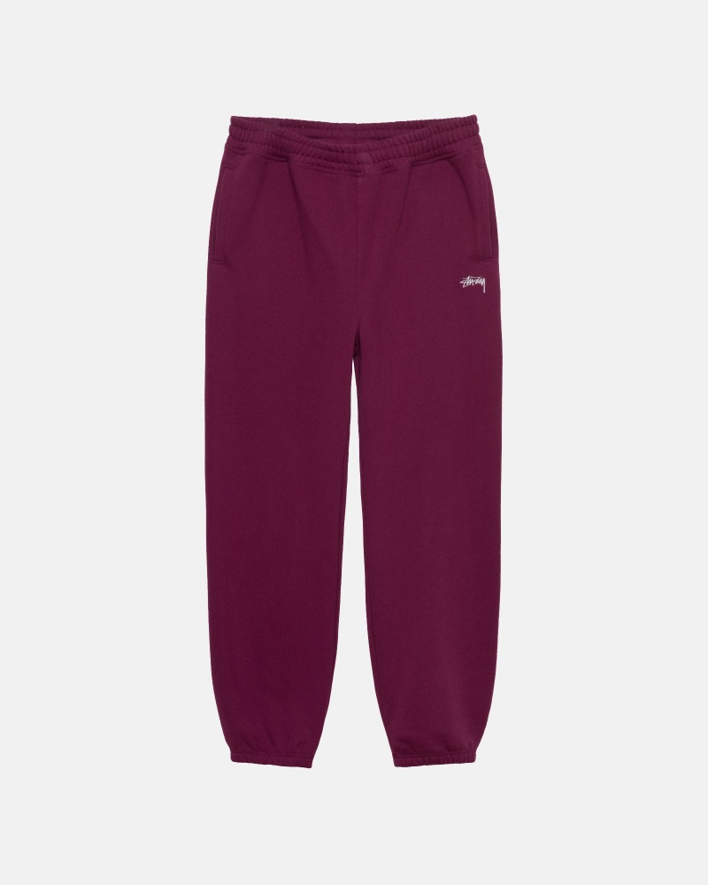 Pantalon Stüssy Stock Logo Sweatpant Bordeaux | FL79-J6-DI