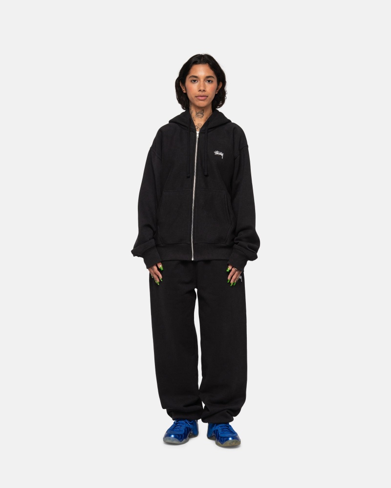 Pantalon Stüssy Stock Logo Sweatpant Noir | WZ54-B9-PM