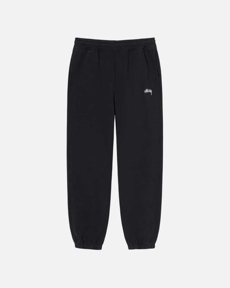 Pantalon Stüssy Stock Logo Sweatpant Noir | WZ54-B9-PM