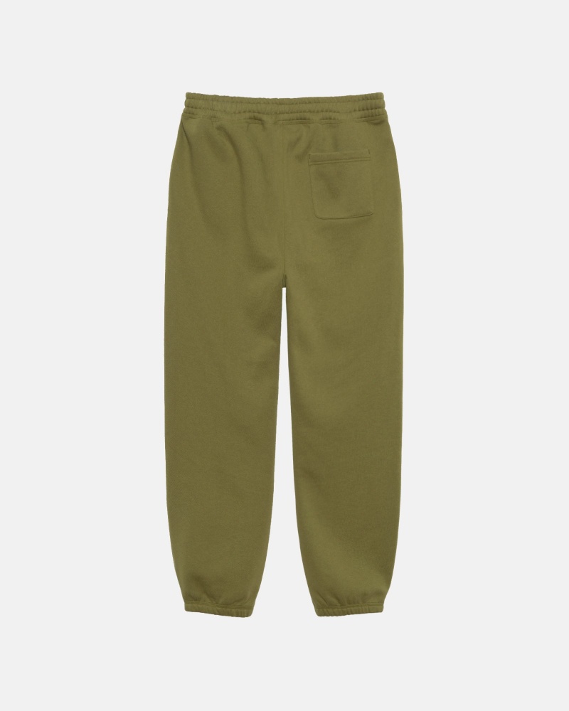 Pantalon Stüssy Stock Logo Sweatpant Vert Olive | JA29-R1-GL