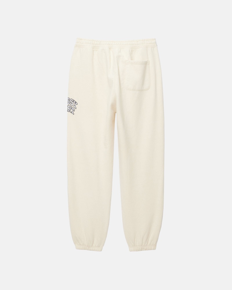 Pantalon Stüssy Sport Sweatpant Ivory | XE65-Y8-HX