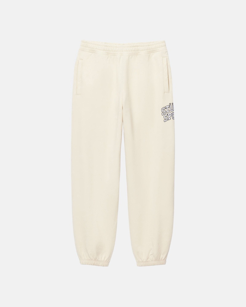 Pantalon Stüssy Sport Sweatpant Ivory | XE65-Y8-HX