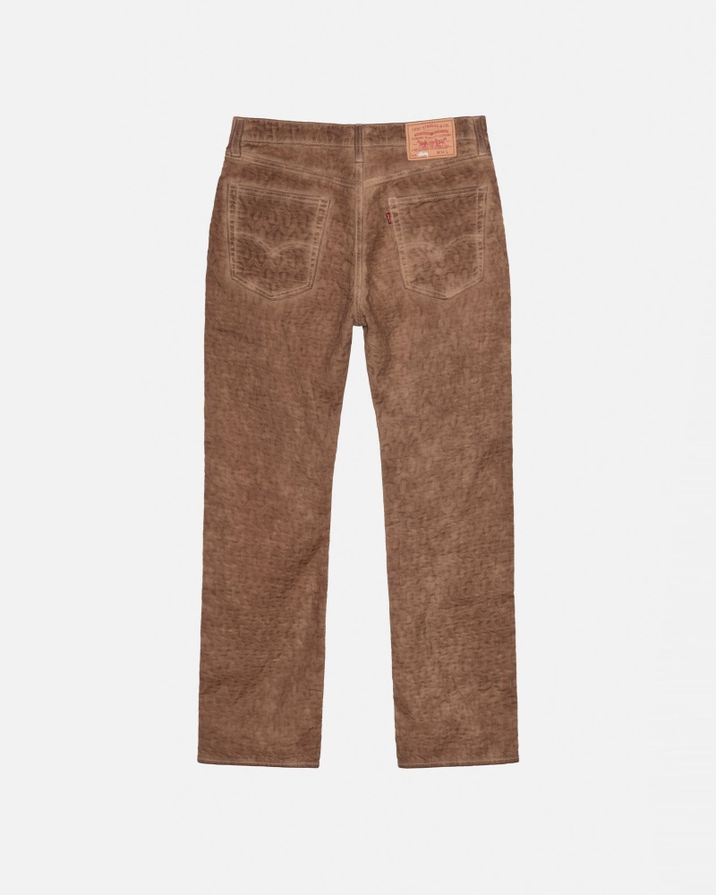 Pantalon Stüssy & Levi's Dyed Jacquard Jean Marron | XZ38-L5-FJ