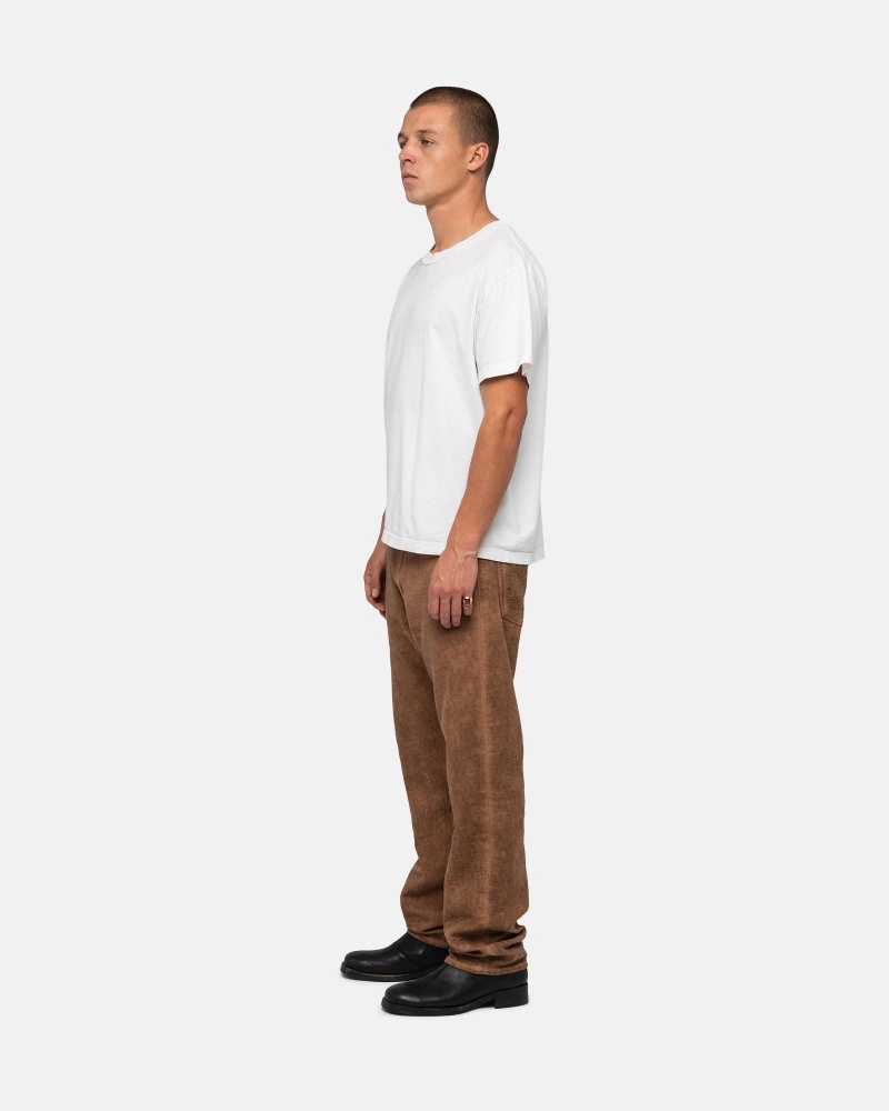 Pantalon Stüssy & Levi's Dyed Jacquard Jean Marron | XZ38-L5-FJ