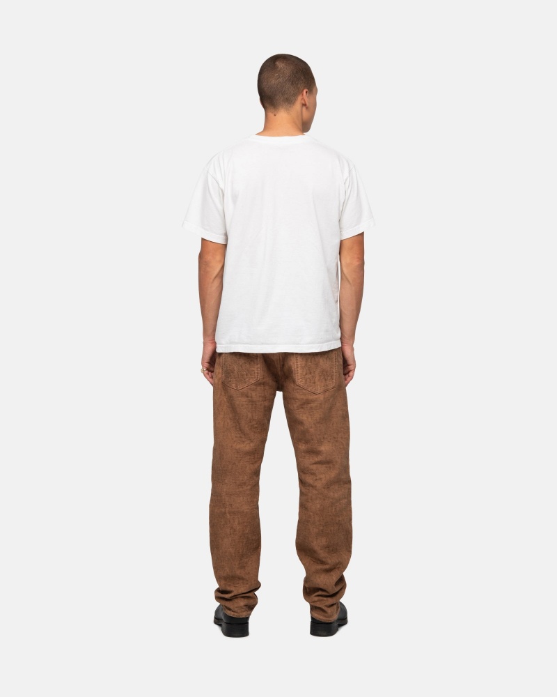 Pantalon Stüssy & Levi's Dyed Jacquard Jean Marron | XZ38-L5-FJ