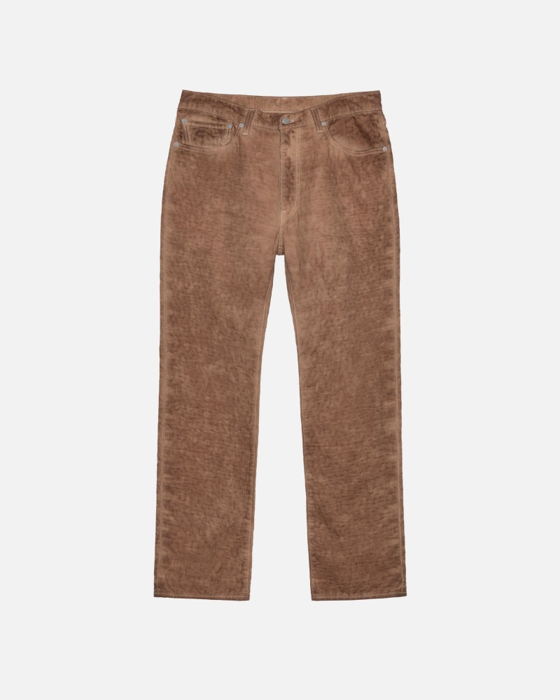 Pantalon Stüssy & Levi\'s Dyed Jacquard Jean Marron | XZ38-L5-FJ