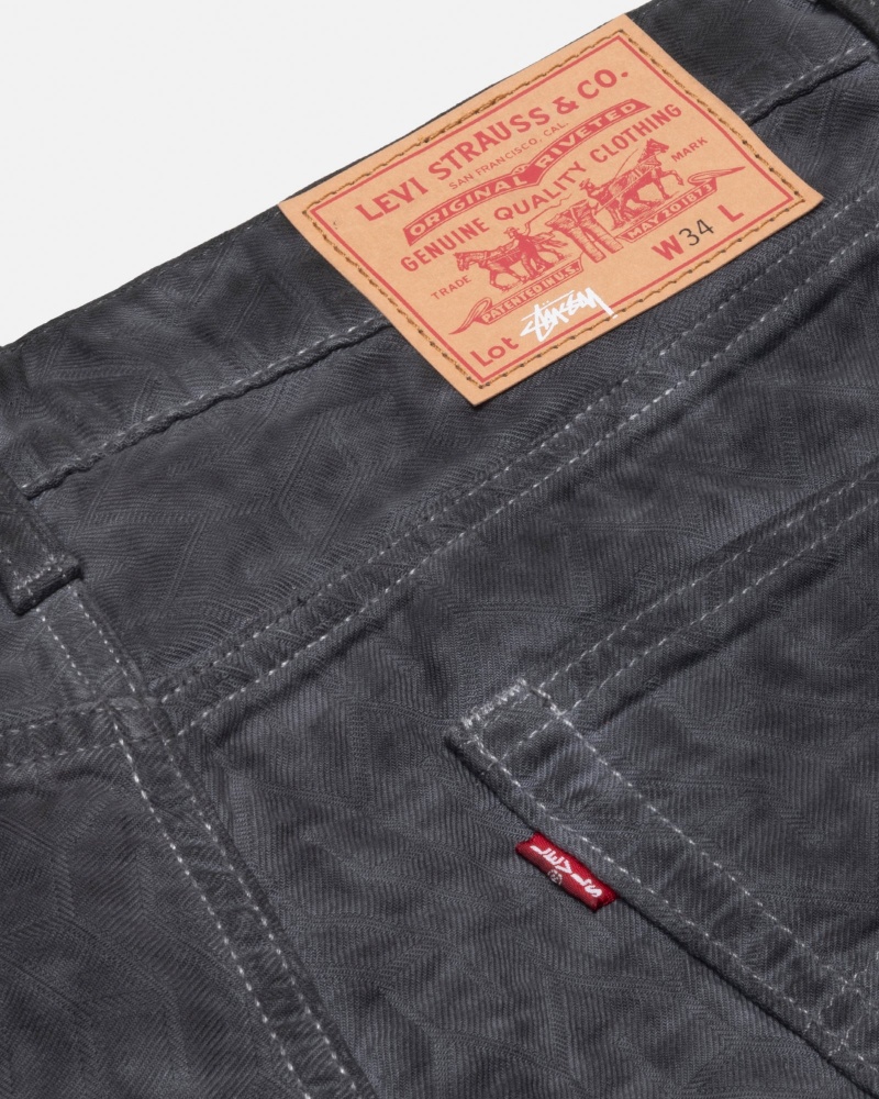 Pantalon Stüssy & Levi's Dyed Jacquard Jean Noir | YU58-U8-NX