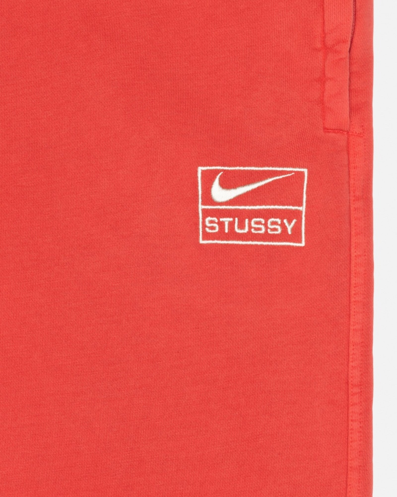 Pantalon Stüssy & Nike Pigment Dyed Fleece Pant Rouge | HU60-Y7-SR