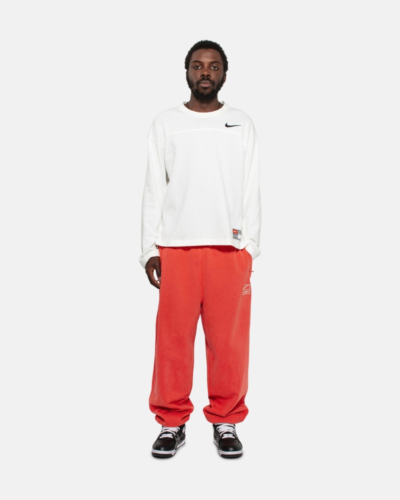 Pantalon Stüssy & Nike Pigment Dyed Fleece Pant Rouge | HU60-Y7-SR