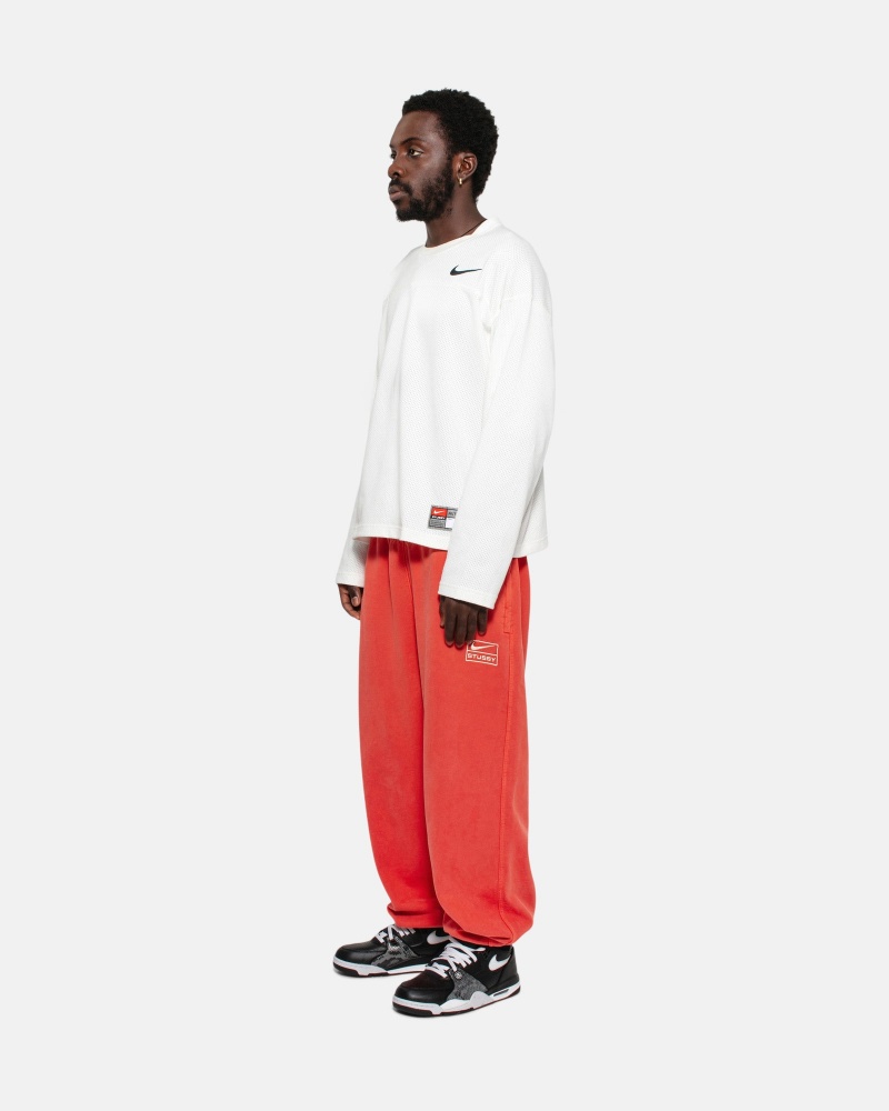 Pantalon Stüssy & Nike Pigment Dyed Fleece Pant Rouge | HU60-Y7-SR