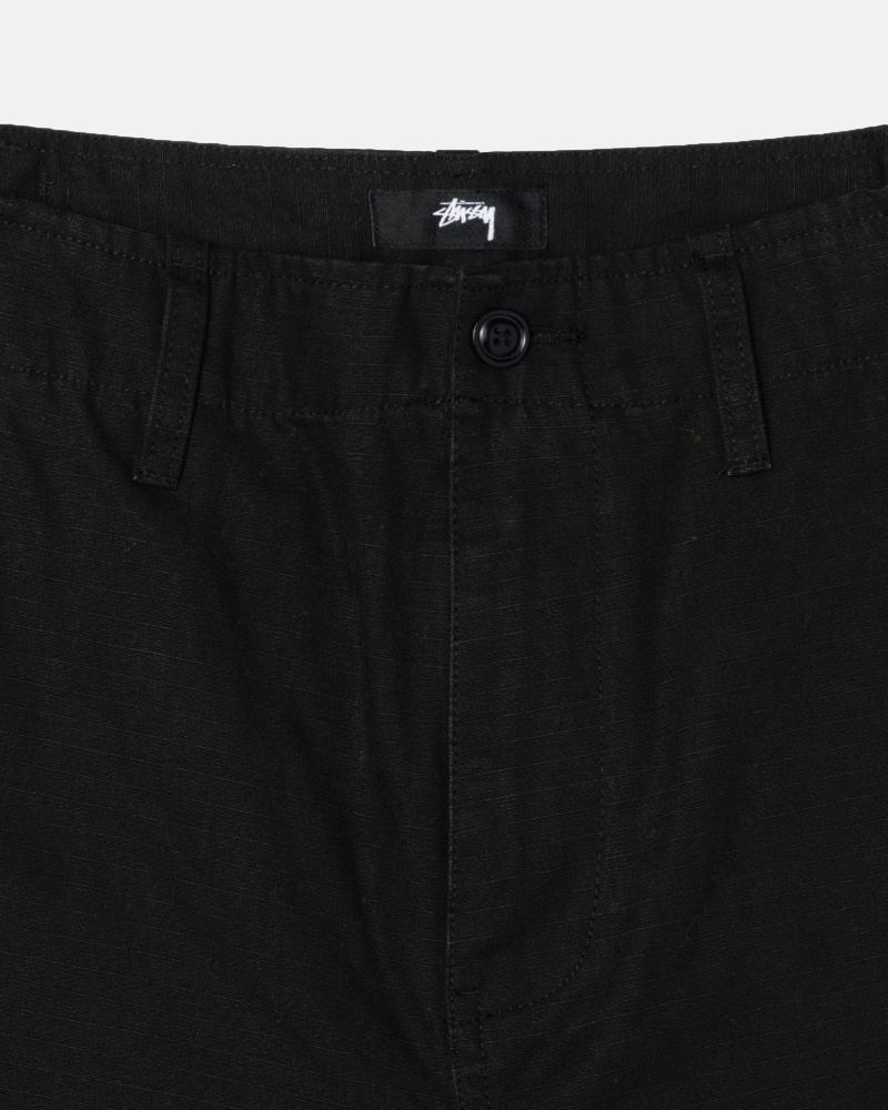 Pantalon Stüssy Surplus Cargo Ripstop Noir | FT96-A3-OY