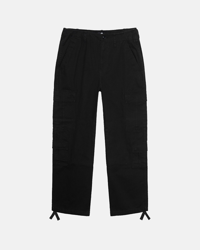 Pantalon Stüssy Surplus Cargo Ripstop Noir | FT96-A3-OY