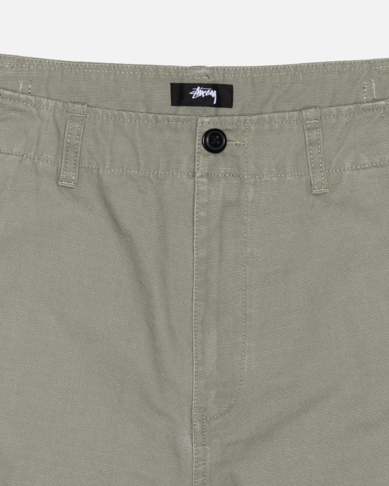 Pantalon Stüssy Surplus Cargo Ripstop Vert Olive | QJ35-E4-MC