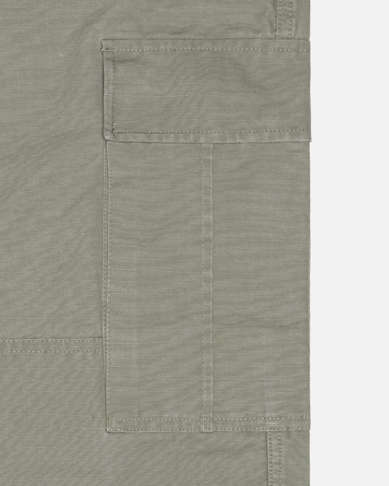 Pantalon Stüssy Surplus Cargo Ripstop Vert Olive | QJ35-E4-MC