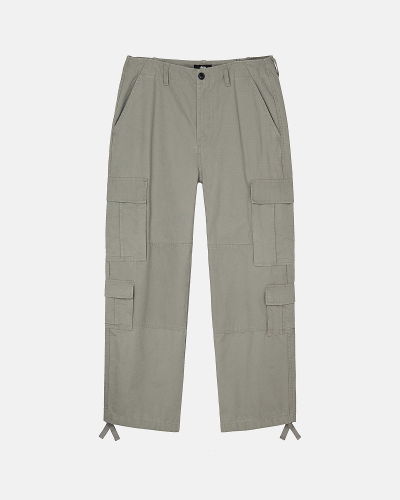 Pantalon Stüssy Surplus Cargo Ripstop Vert Olive | QJ35-E4-MC