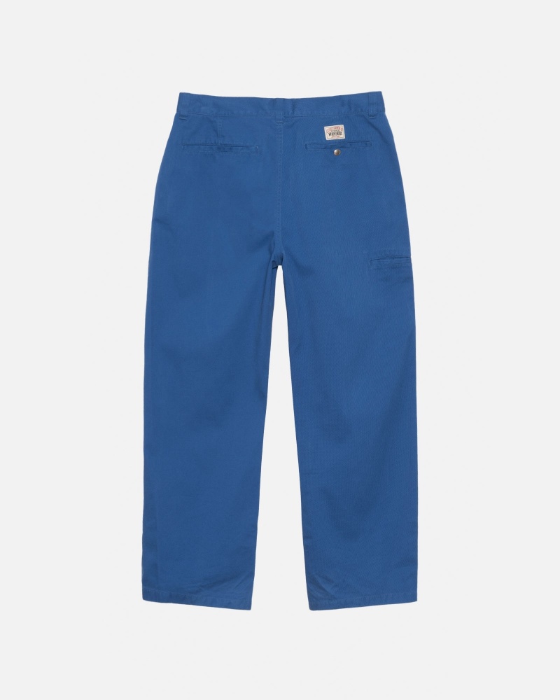 Pantalon Stüssy Workgear Trouser Twill Bleu Royal | MN18-F2-GK