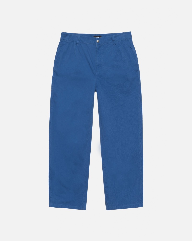 Pantalon Stüssy Workgear Trouser Twill Bleu Royal | MN18-F2-GK