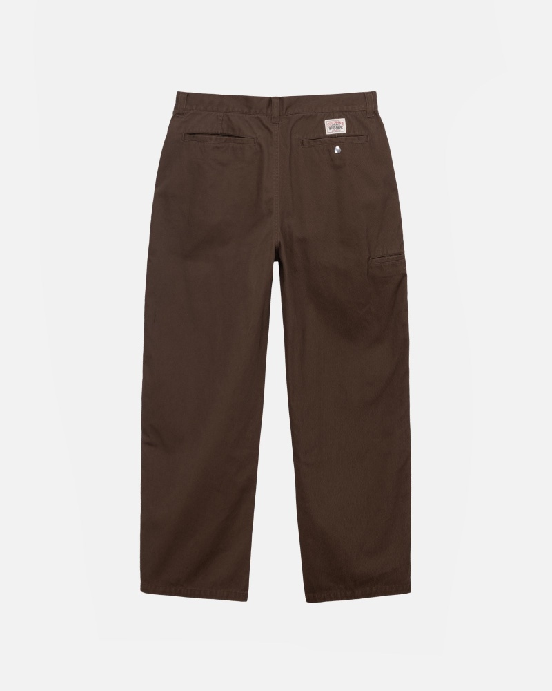 Pantalon Stüssy Workgear Trouser Twill Marron | DX61-U0-AG