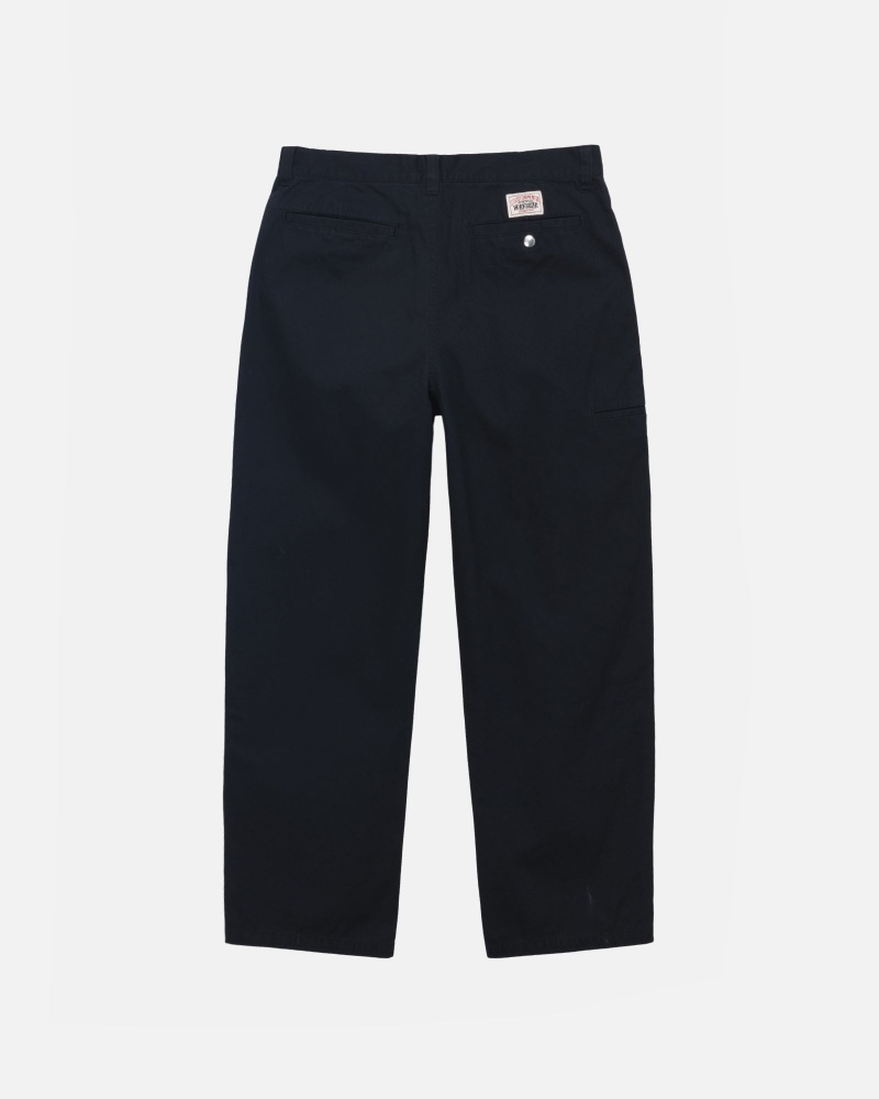 Pantalon Stüssy Workgear Trouser Twill Noir | ZV60-D8-JE