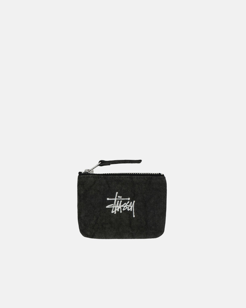 Portefeuille Stüssy Tela Coin Pouch Noir | SR68-F7-YZ