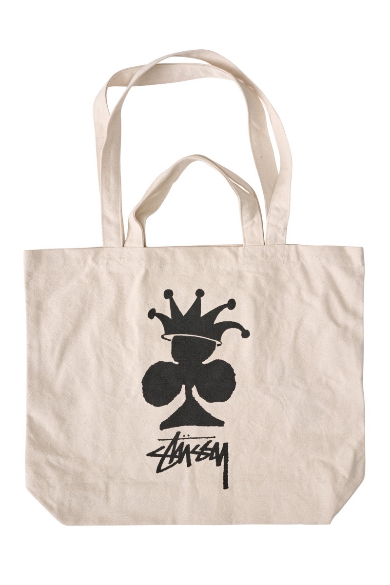 Sacs & Sacs à Dos Stüssy Club Crown Os Tote Bag Blanche | ZZ19-R0-BW