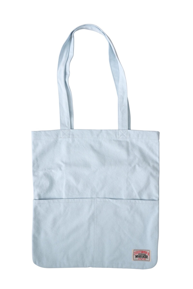 Sacs & Sacs à Dos Stüssy Workwear Tote Bag Argent Bleu | BW99-F8-TZ