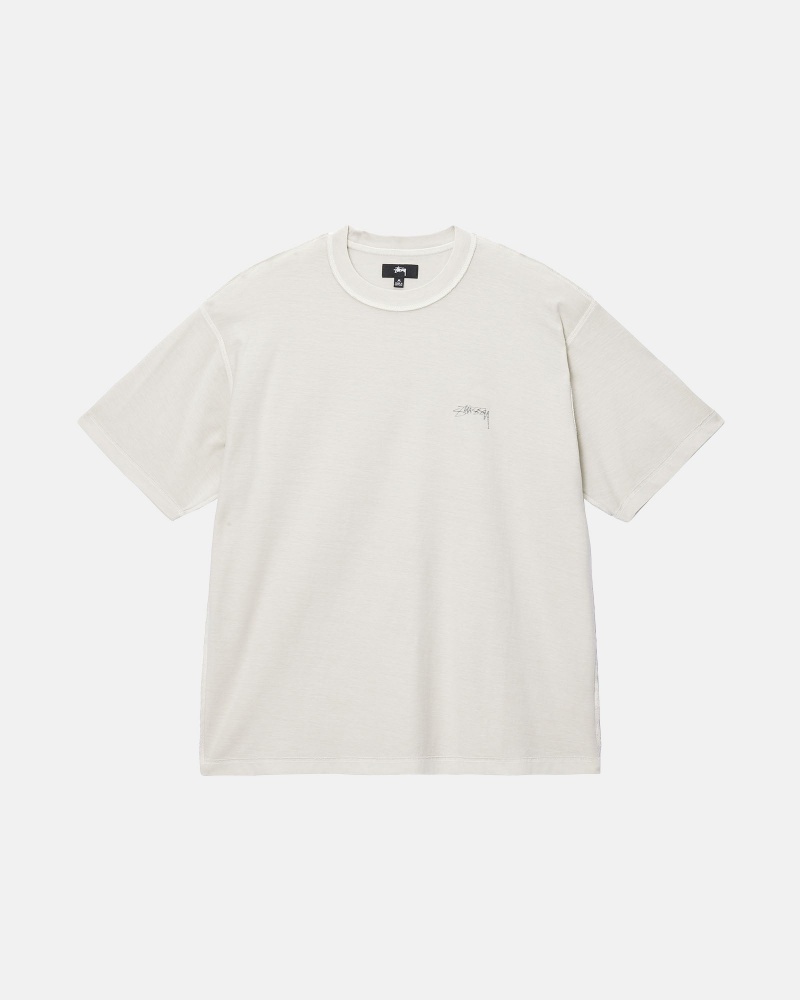 Short Sleeve Knit Stüssy Lazy Tee Bone | ZA25-K9-KU