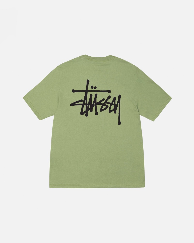 Short Sleeve T-Shirt Stüssy Basic Stussy Tee Moss | TU06-K5-LC