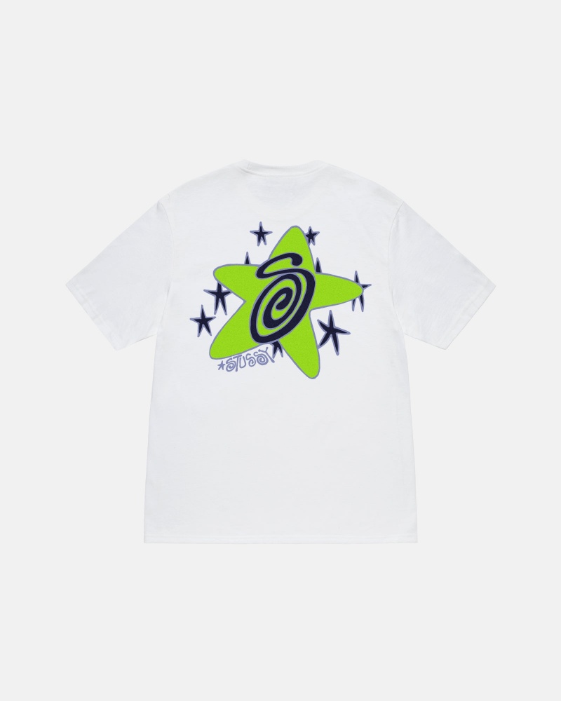 Short Sleeve T-Shirt Stüssy Galaxy Tee Blanche | WK32-L8-KL