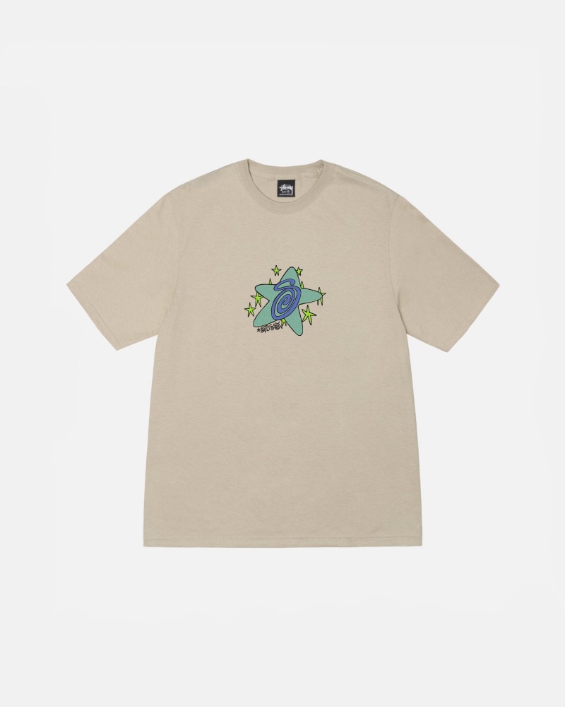 Short Sleeve T-Shirt Stüssy Galaxy Tee Kaki | GJ94-G0-RH