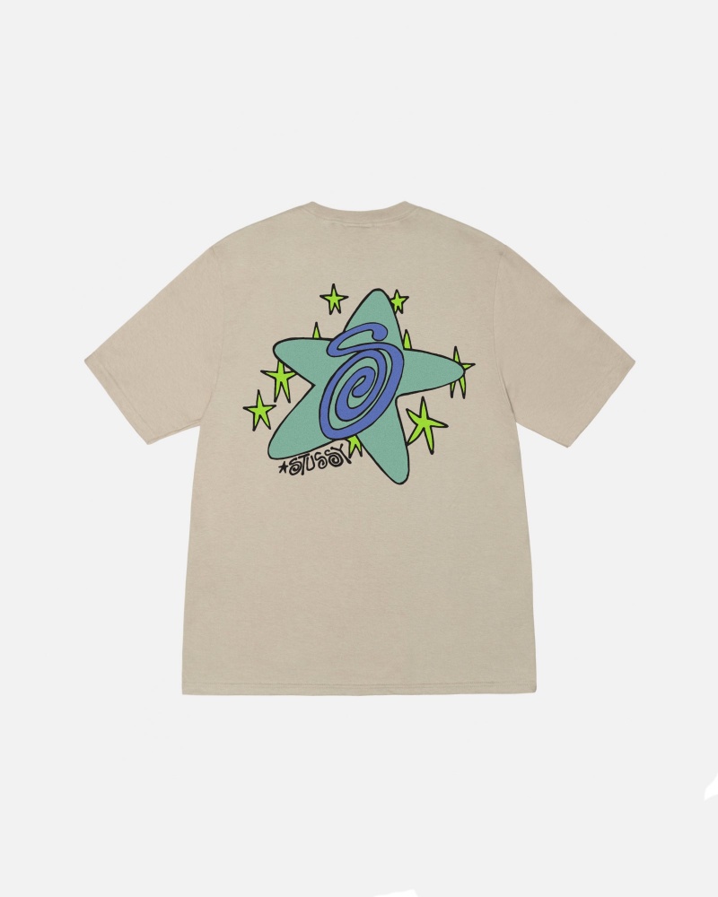 Short Sleeve T-Shirt Stüssy Galaxy Tee Kaki | GJ94-G0-RH