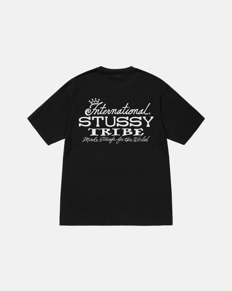 Short Sleeve T-Shirt Stüssy IST Tee Pigment Dyed Noir | SC79-B9-WF