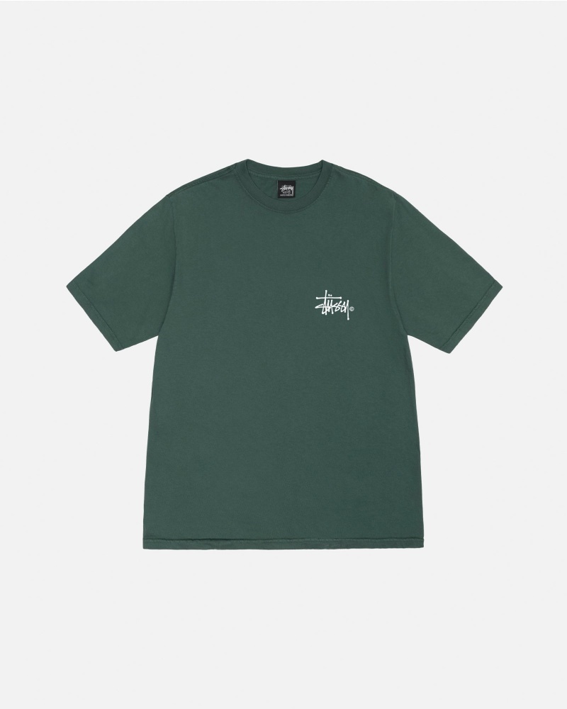 Short Sleeve T-Shirt Stüssy Ist Venus Pigment Dyed Tee Forest | ZI09-F3-XI