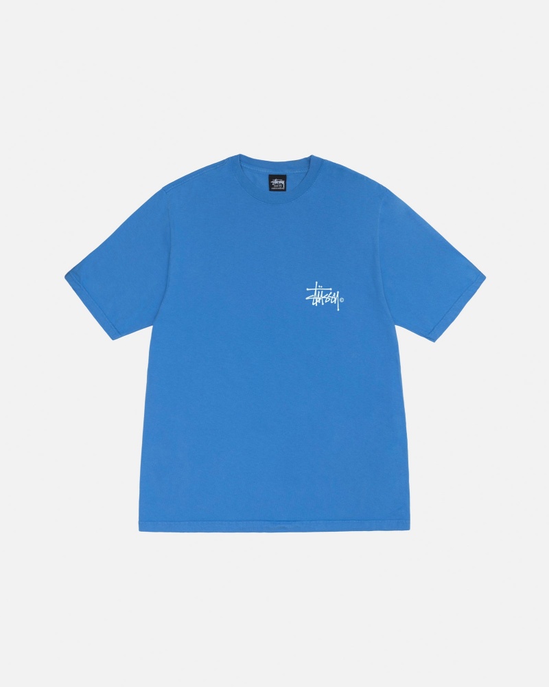 Short Sleeve T-Shirt Stüssy Ist Venus Pigment Dyed Tee Bleu | NZ13-U9-GL