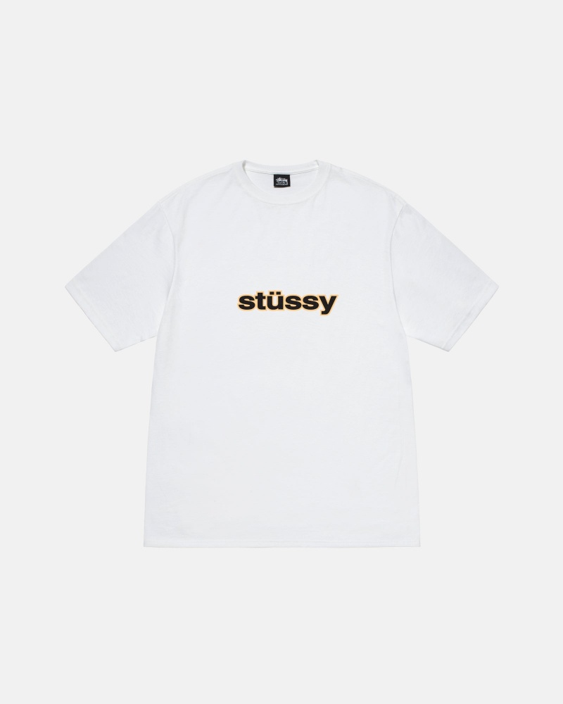 Short Sleeve T-Shirt Stüssy SS-Link Tee Blanche | LB32-N8-LI