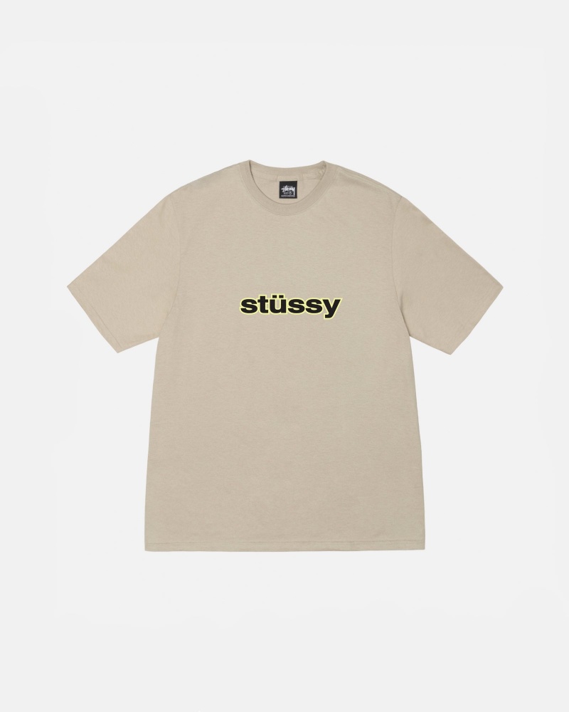 Short Sleeve T-Shirt Stüssy SS-Link Tee Kaki | QT30-W4-YY