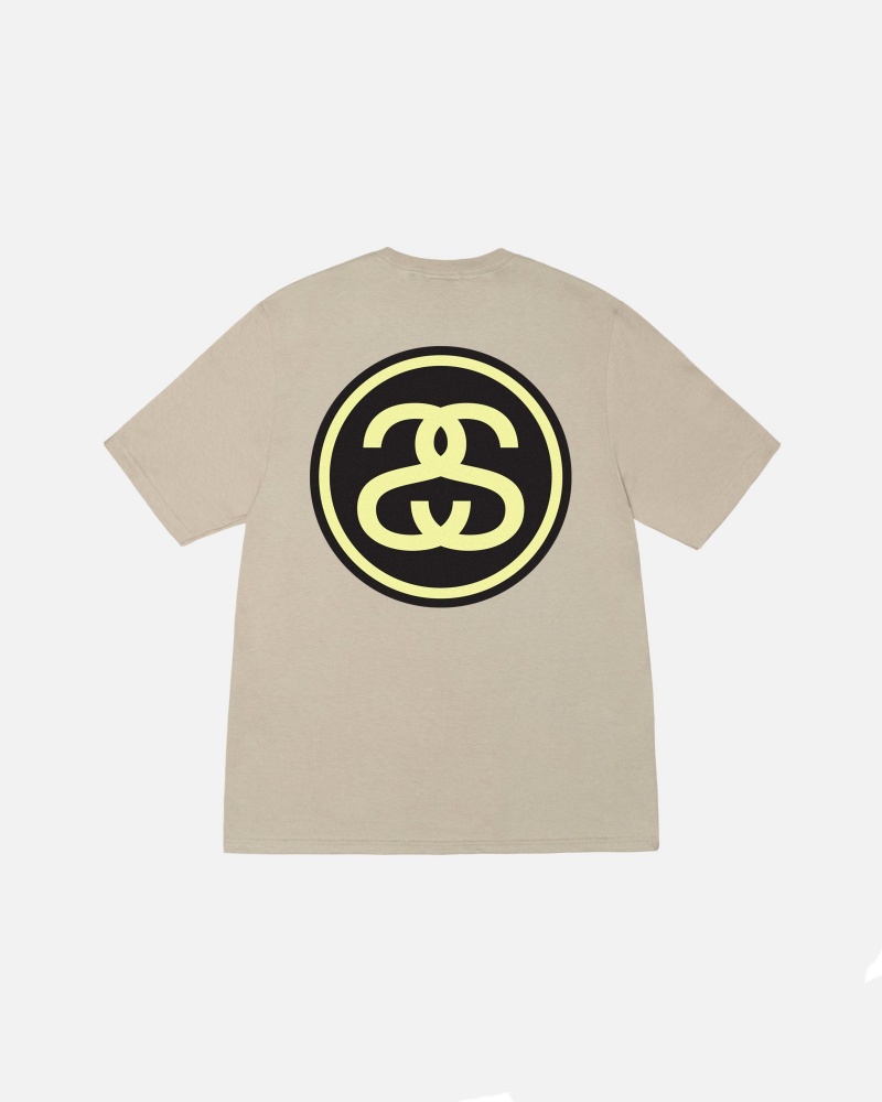 Short Sleeve T-Shirt Stüssy SS-Link Tee Kaki | QT30-W4-YY