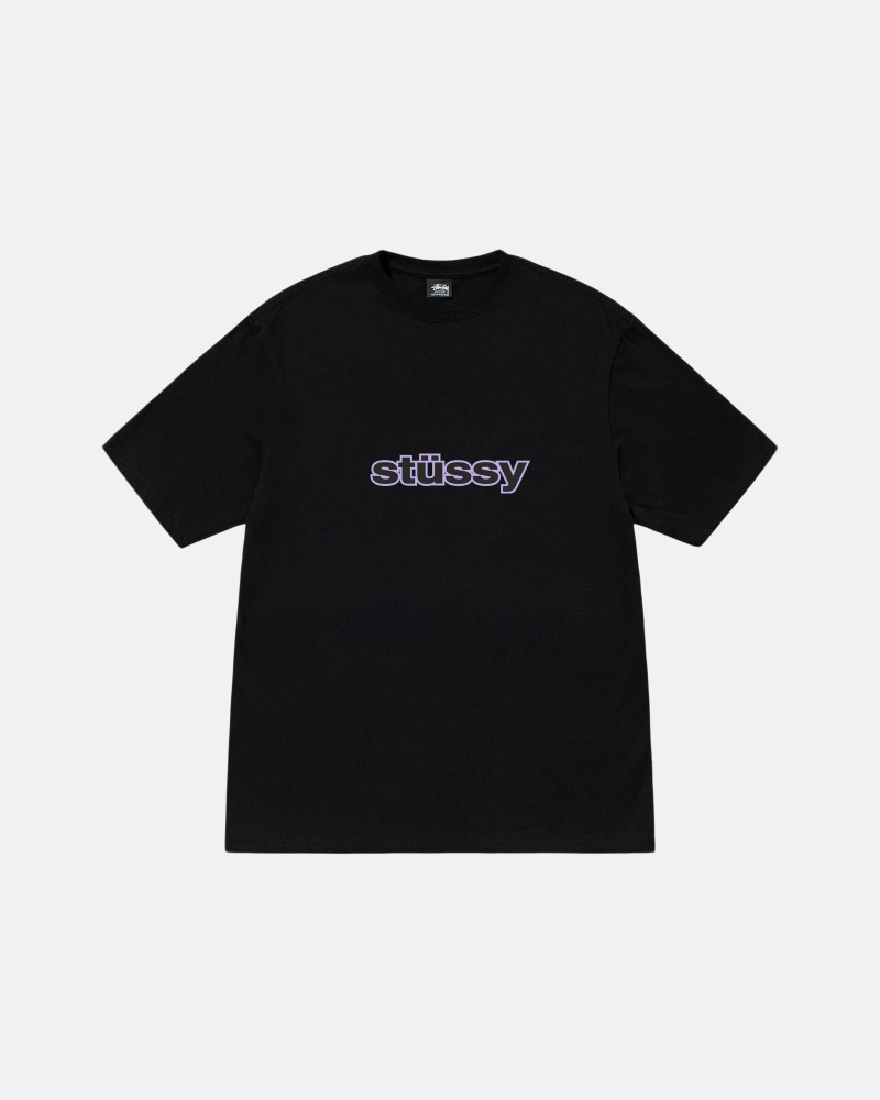 Short Sleeve T-Shirt Stüssy SS-Link Tee Noir | DA51-E3-LS