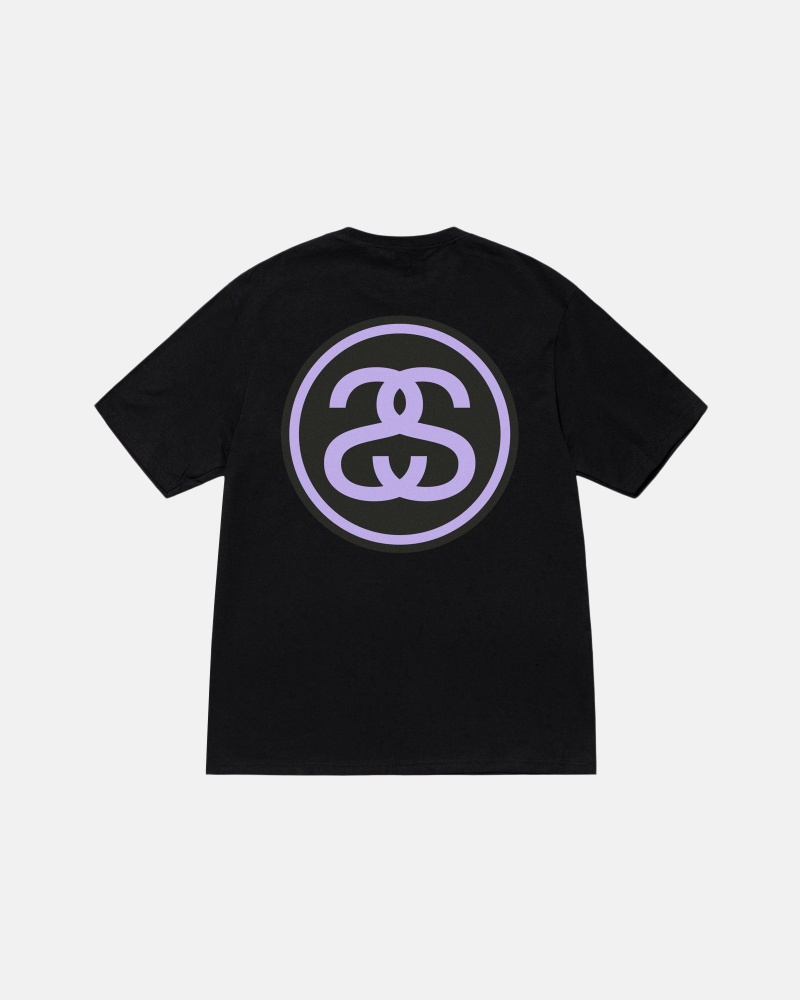 Short Sleeve T-Shirt Stüssy SS-Link Tee Noir | DA51-E3-LS